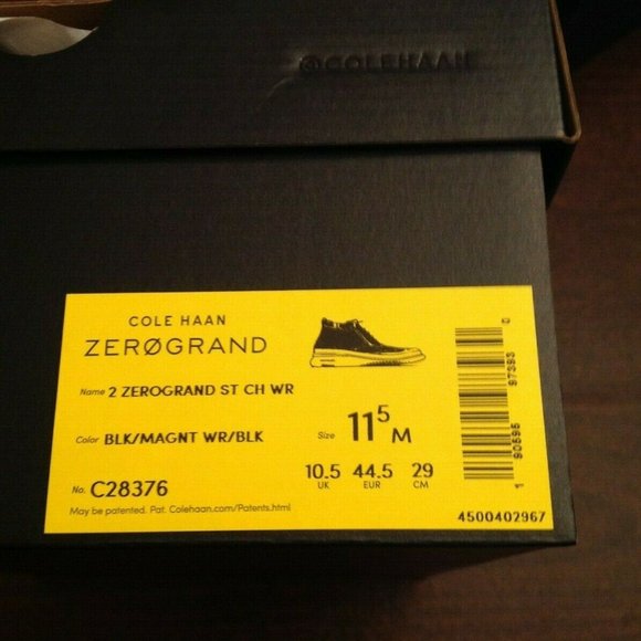 Cole Haan Men's 2.ZeroGrand Black WR Stitchlite Chukka Boots 11.5M New in Box - Picture 6 of 6